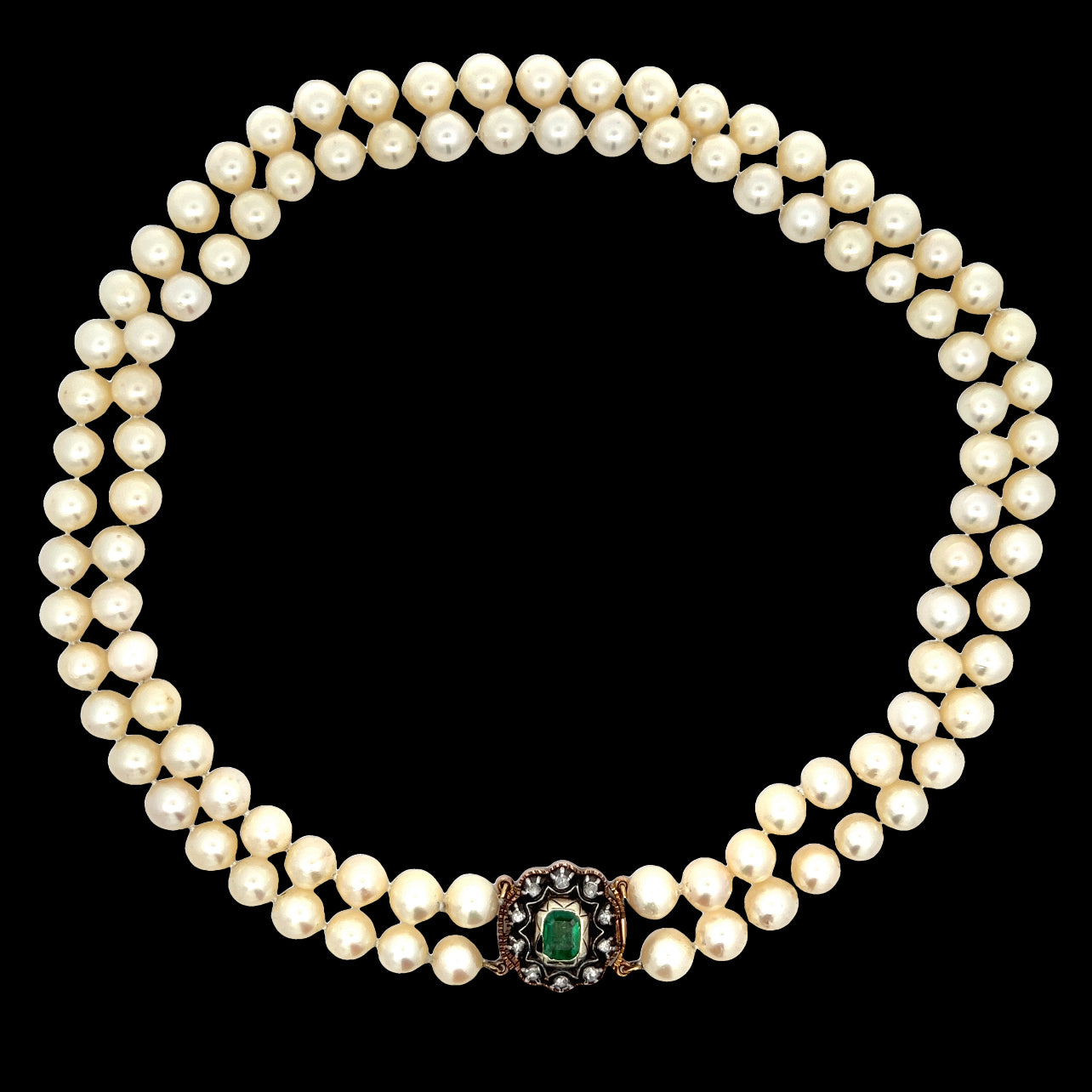 Pearl necklace with diamond clasp | Czech diamond exchange