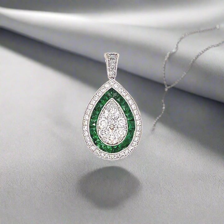 Lavish Tsavorite and Diamond Pendant