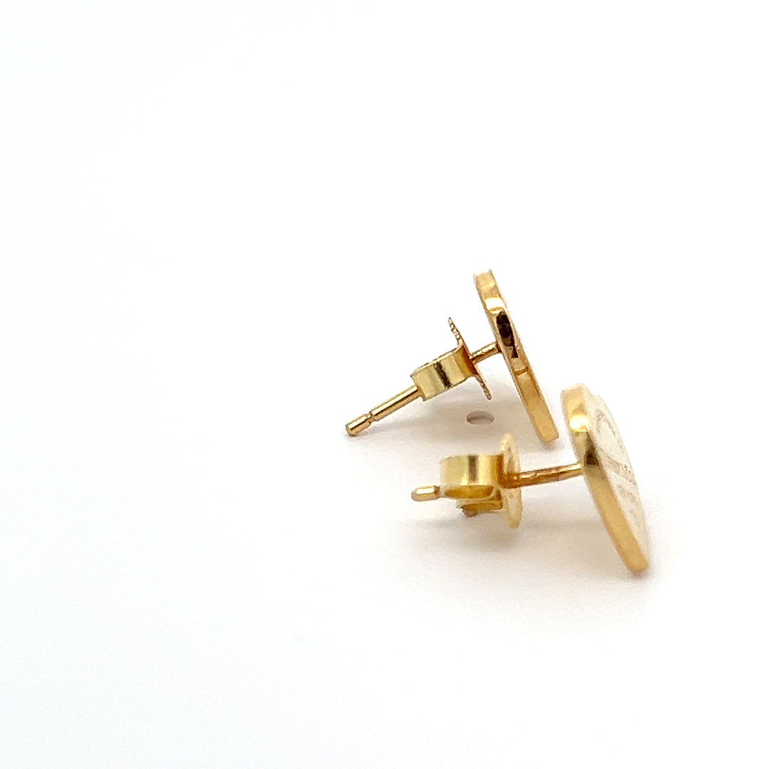 Estate 18k Yellow Gold Tiffany & Co Heart Earrings