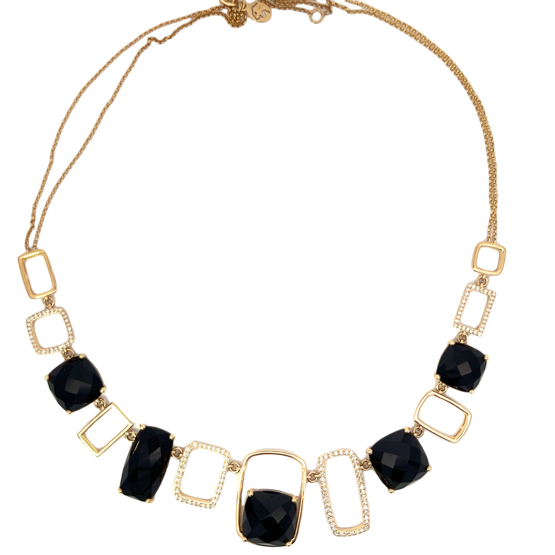 Onyx & Diamond Necklace