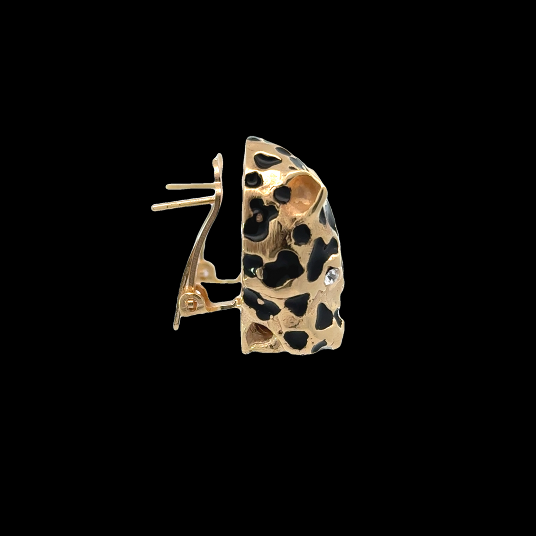 Annibale Baldini Italian Leopard Earrings