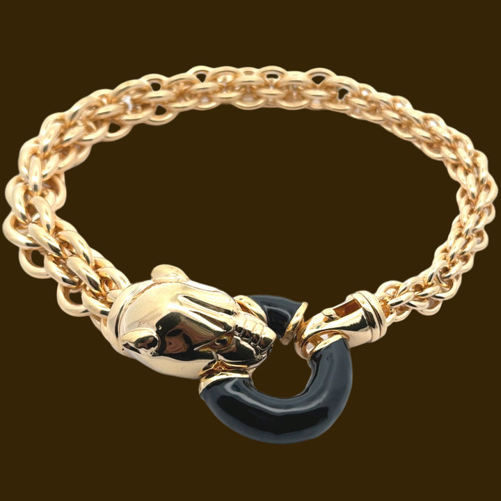 Annibale Baldini Italian Panther Statement Necklace