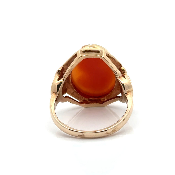 Antique Cameo 10K Yellow Gold Ring